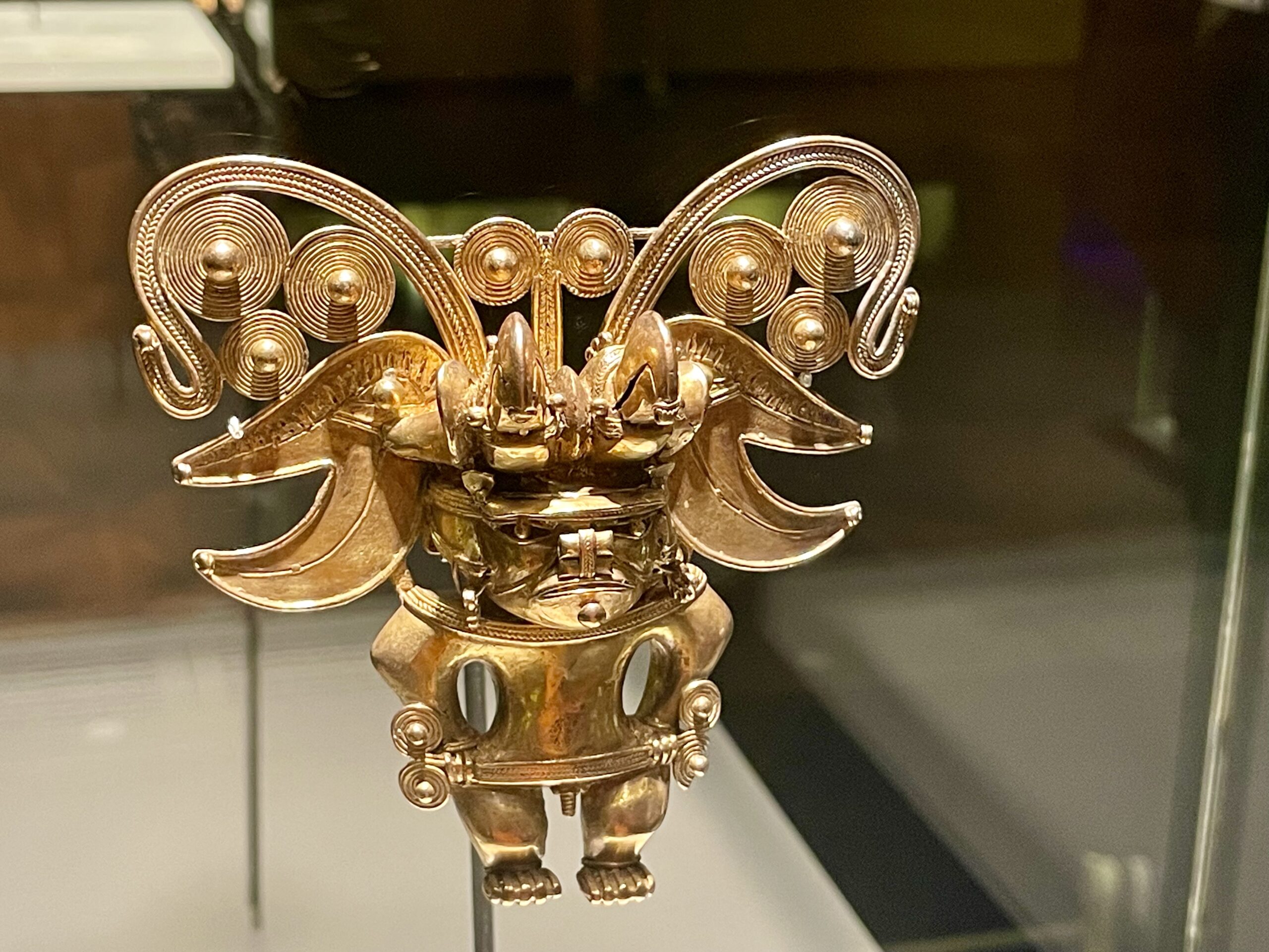 Jeden z prekolumbijskich eksponatów w Muzeum Złota w Bogocie
