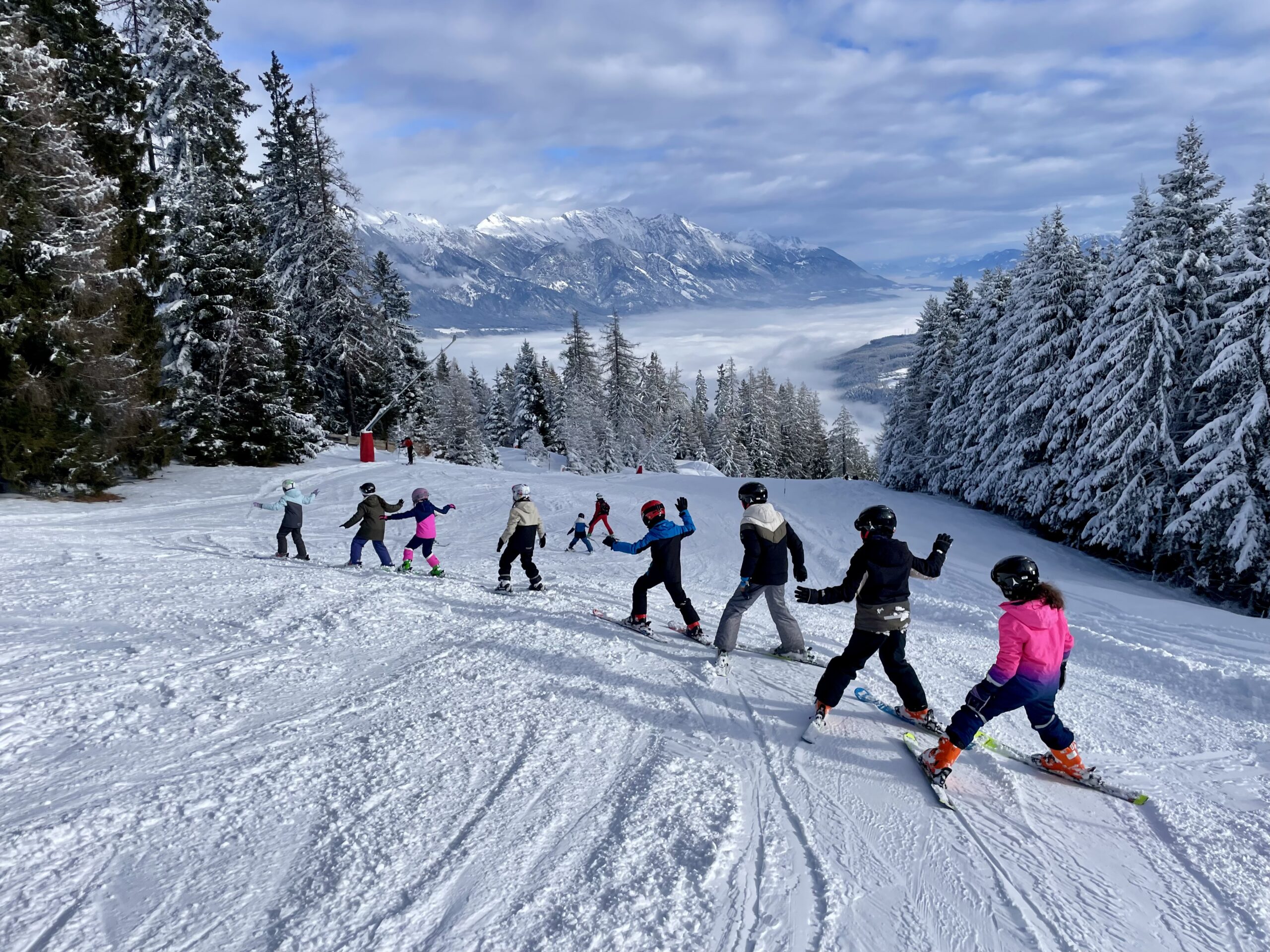 Łatwe stoki w Muttereralm są idealne do nauki