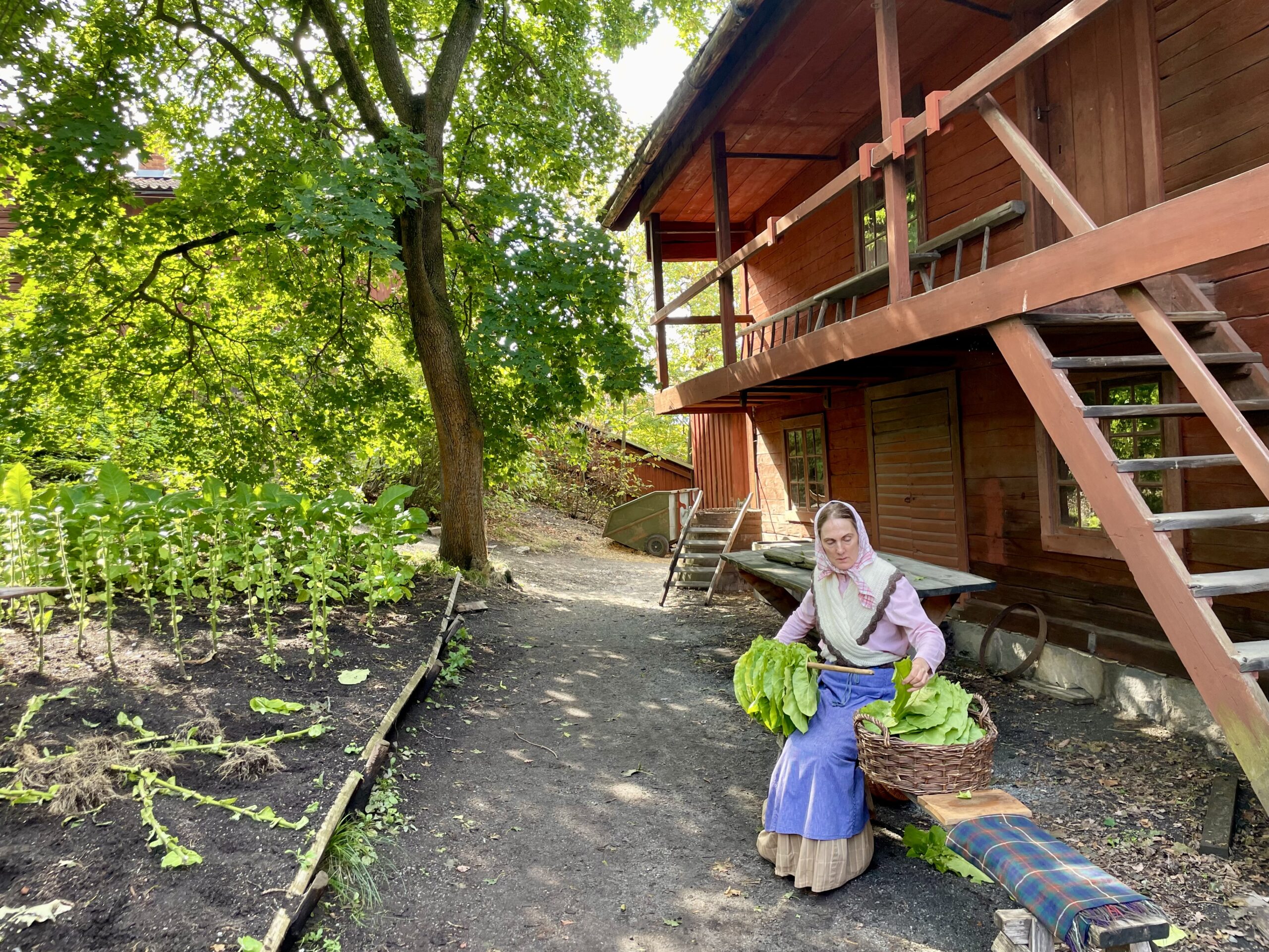 Skansen to nie tylko budynki, ale i osoby odtwarzające dawne życie